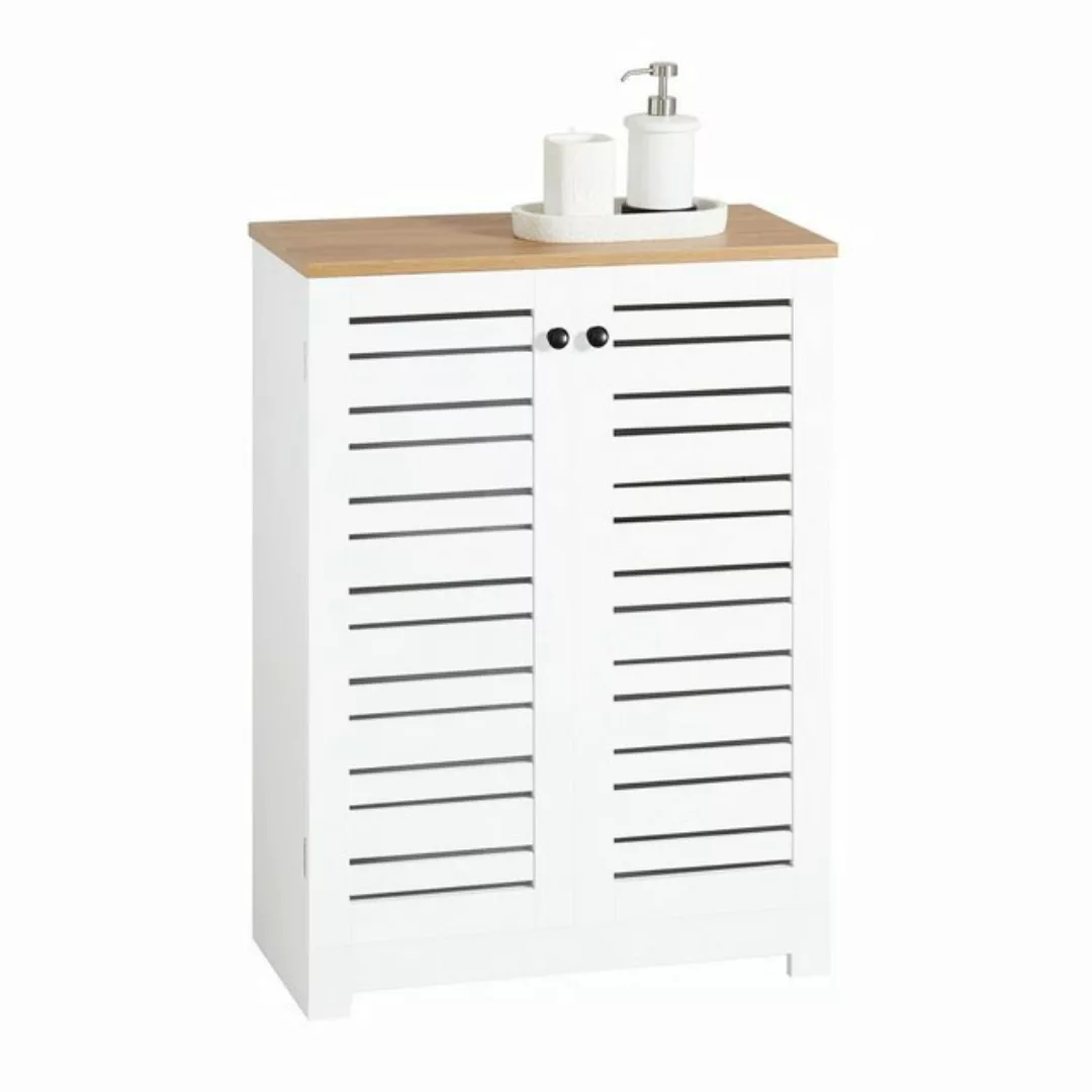 SoBuy® Badkommode Badschrank mit Lamellentüren weiß günstig online kaufen