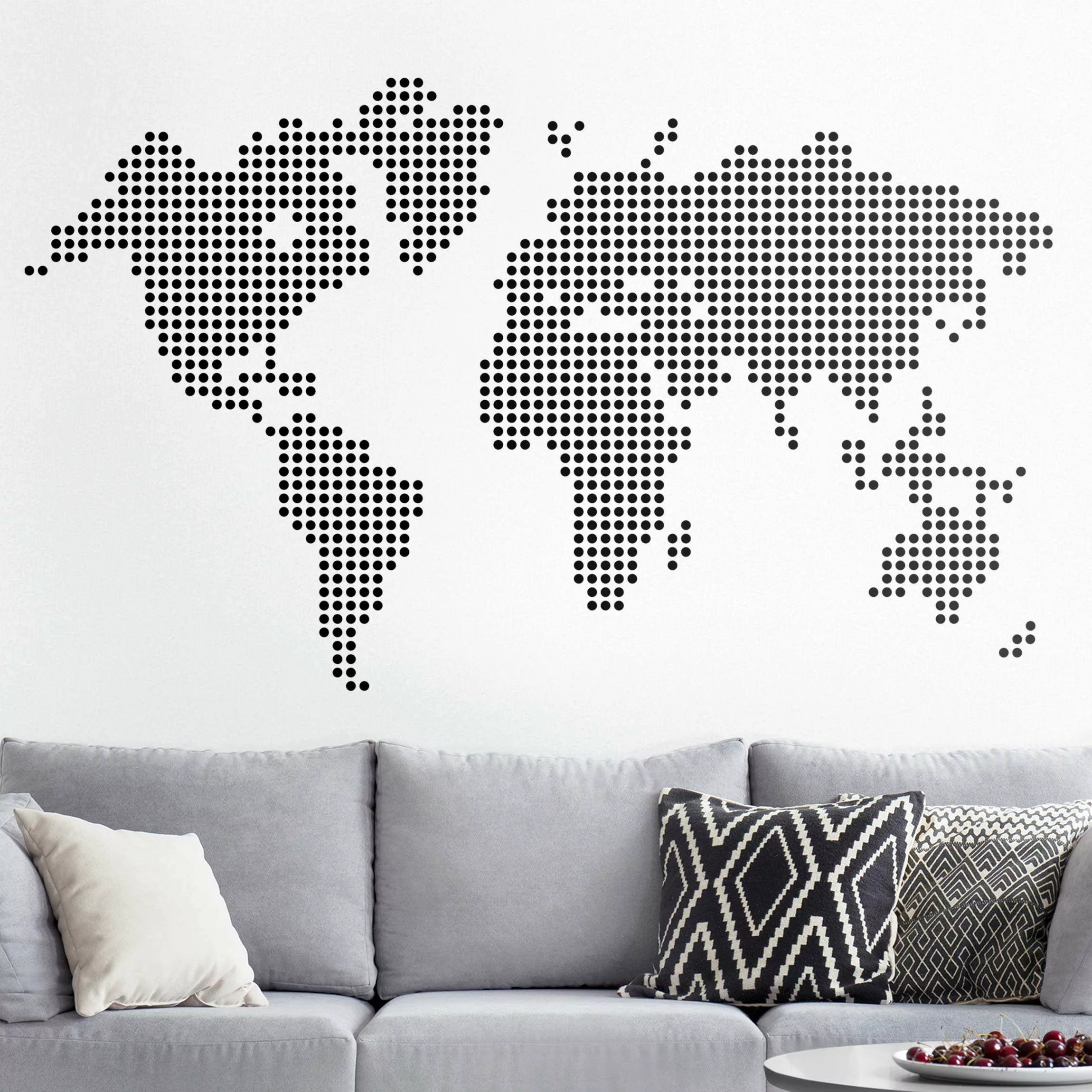 Wandtattoo Weltkarte Punkte günstig online kaufen
