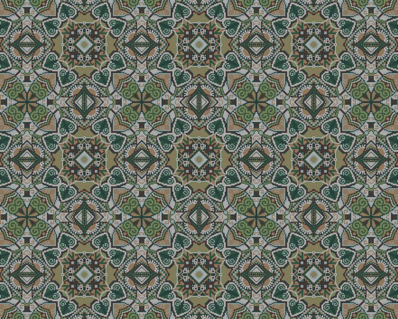 Fototapete "Mosaic II Green" 4,00x2,50 m / Glattvlies Perlmutt günstig online kaufen