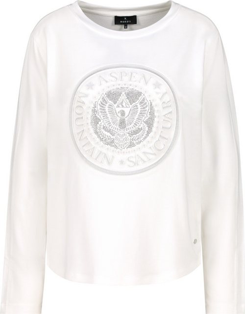 Monari Blusenshirt Shirt mit Adler-Emblem off-white günstig online kaufen