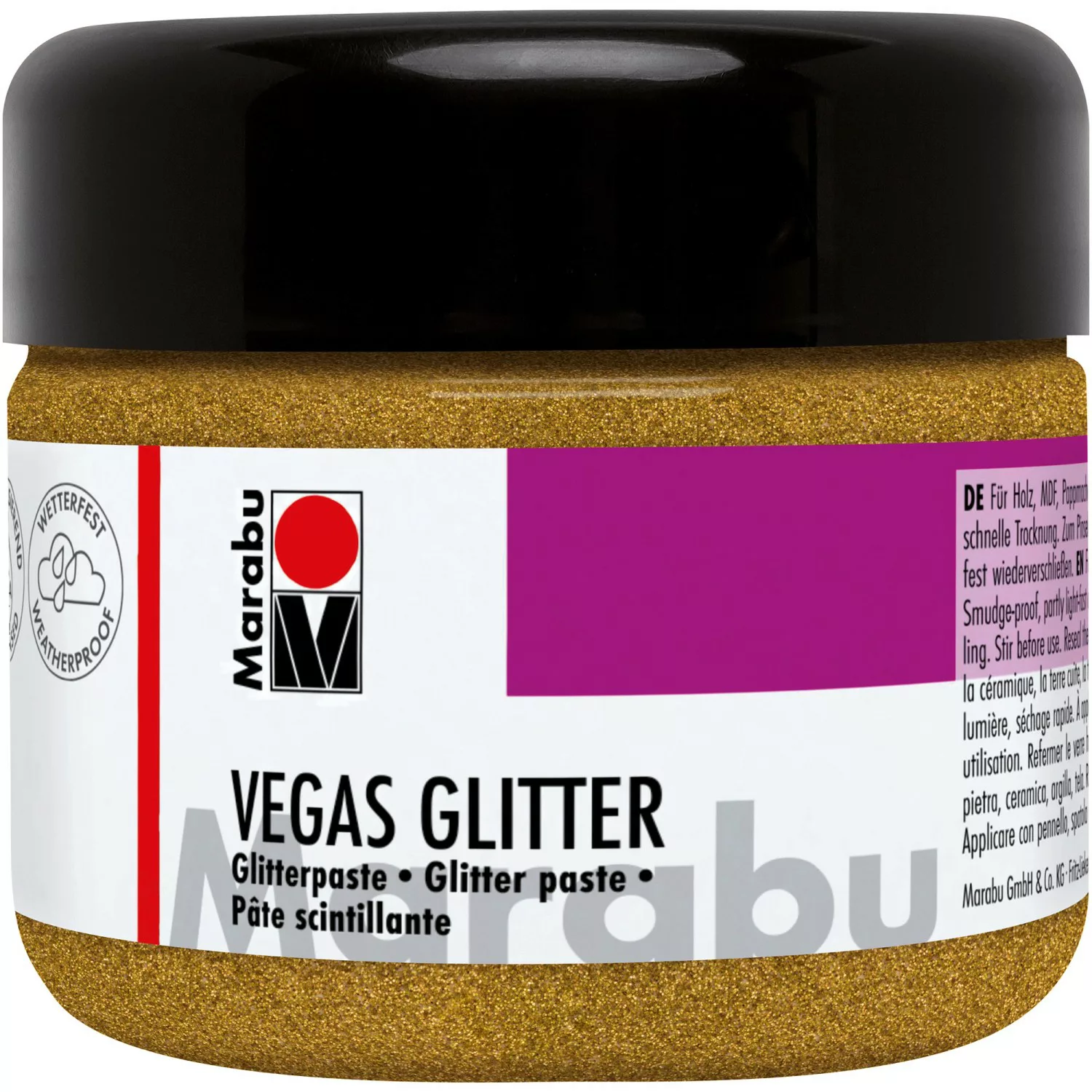 Marabu Glitterpaste Vegas Glitter 225 ml Glitter-Gold günstig online kaufen