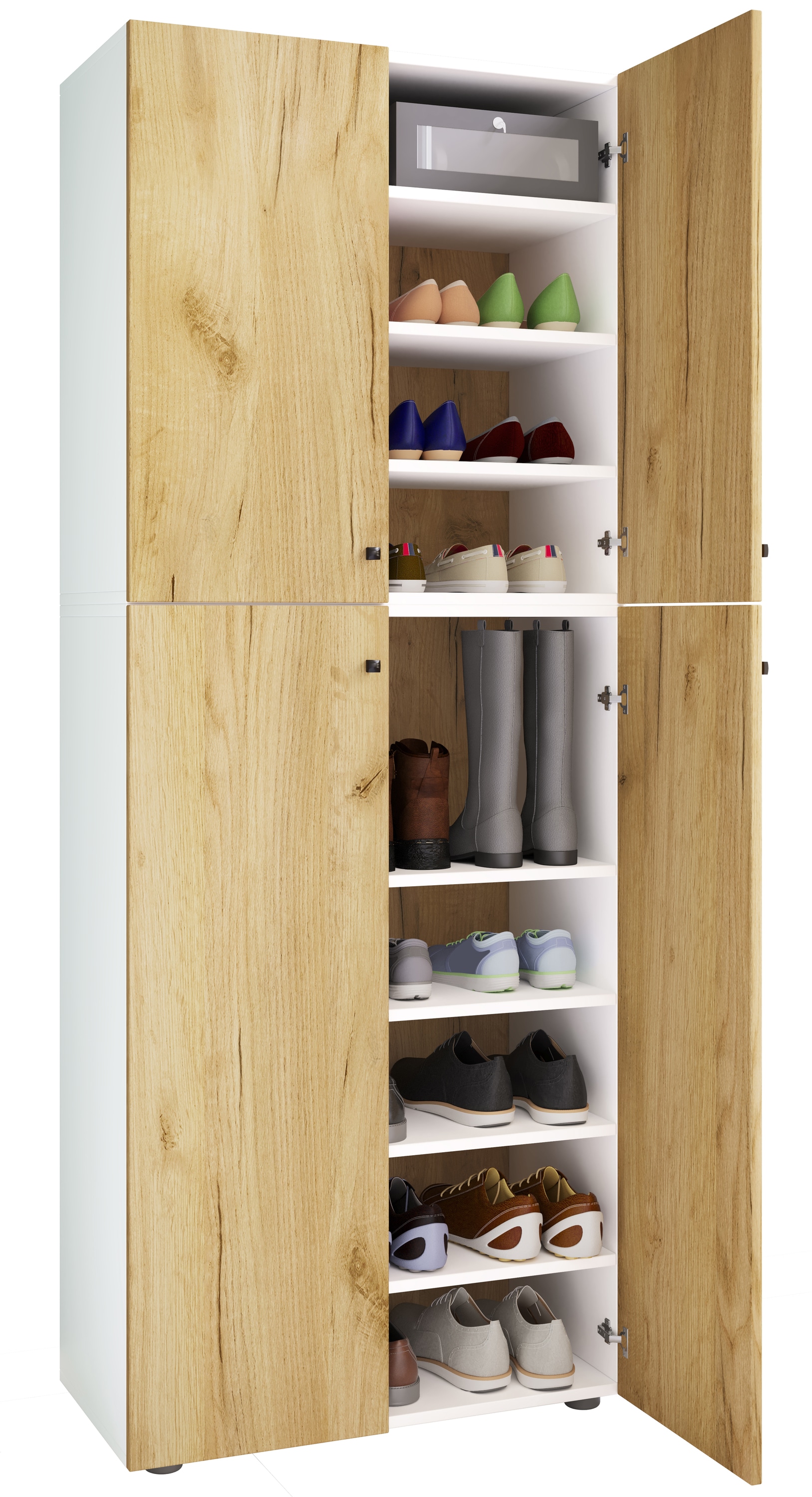 VCM Schuhschrank "VCM Holz-Schuhschrank  Maße: B. 70 x H. 184 x T. 40 cm  A günstig online kaufen