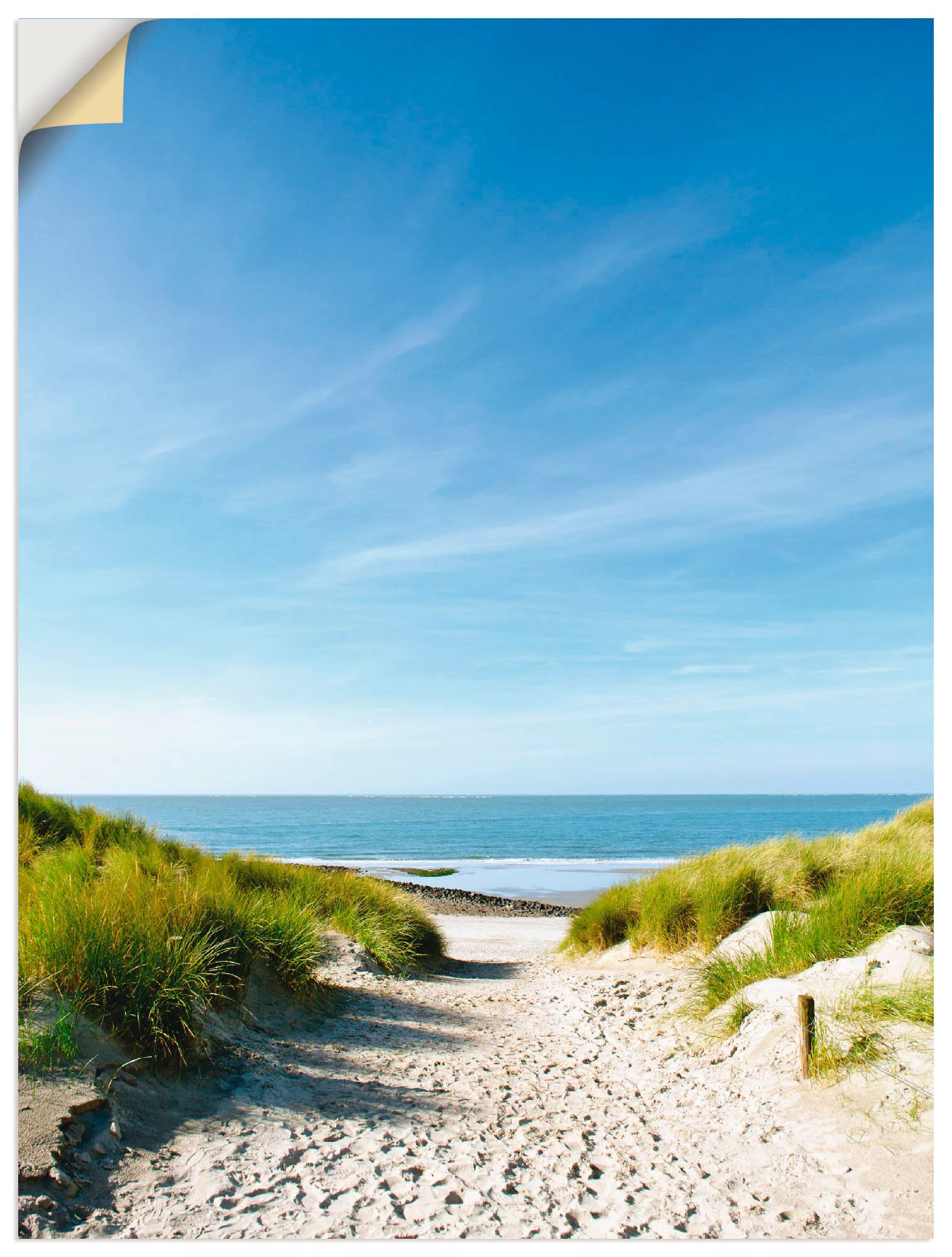 Artland Wandbild »Strand mit Sanddünen und Weg zur See«, Strand, (1 St.), a günstig online kaufen