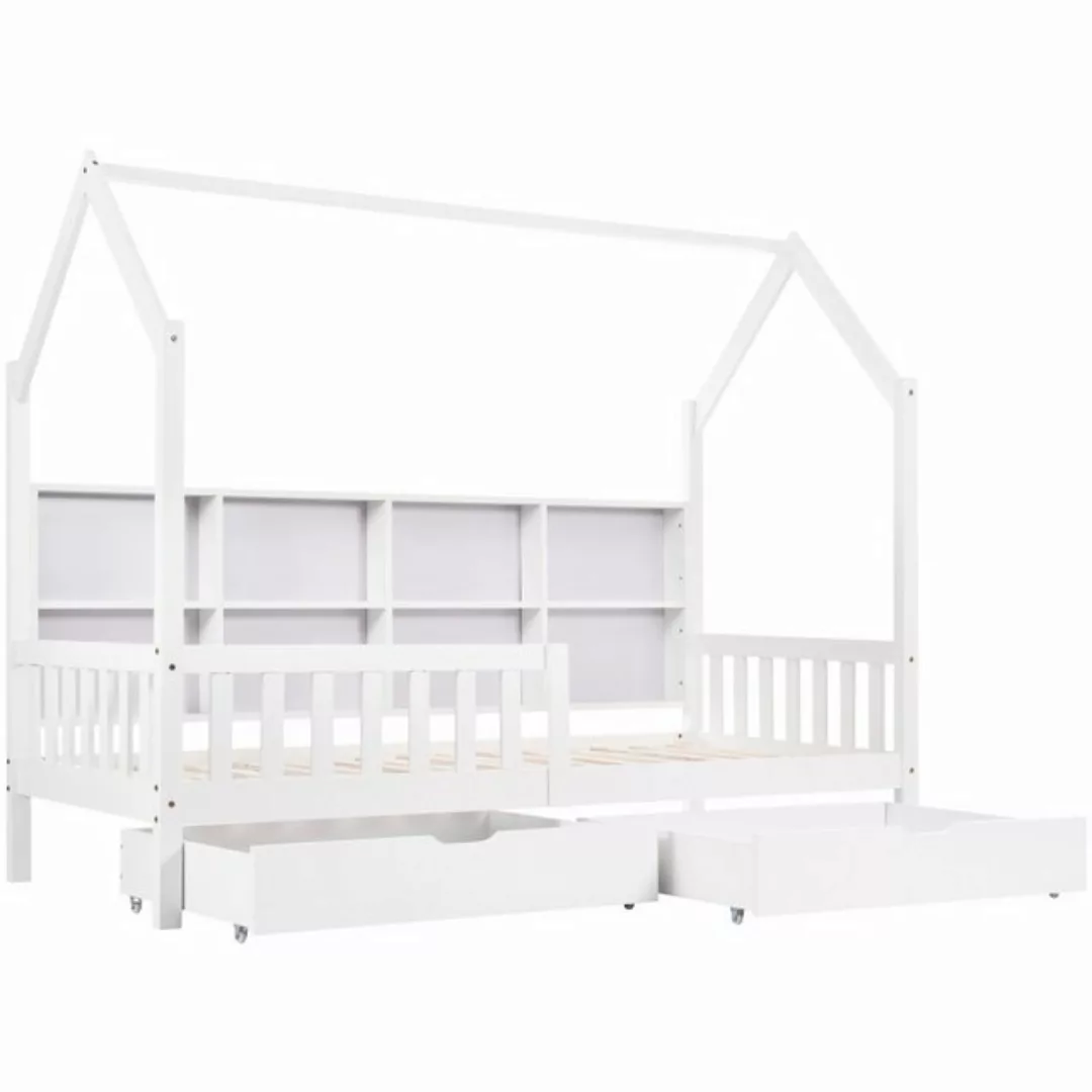 OKWISH Kinderbett Jugendbett Hausbett Einzelbett (90x200 Weiß ohne Matratze günstig online kaufen