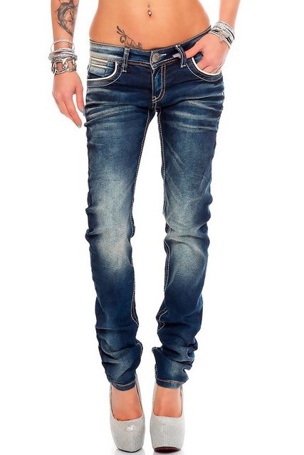 Cipo & Baxx 5-Pocket-Jeans Low Waist Hose BA-WD256 W27/L34 (1-tlg) Stonewas günstig online kaufen