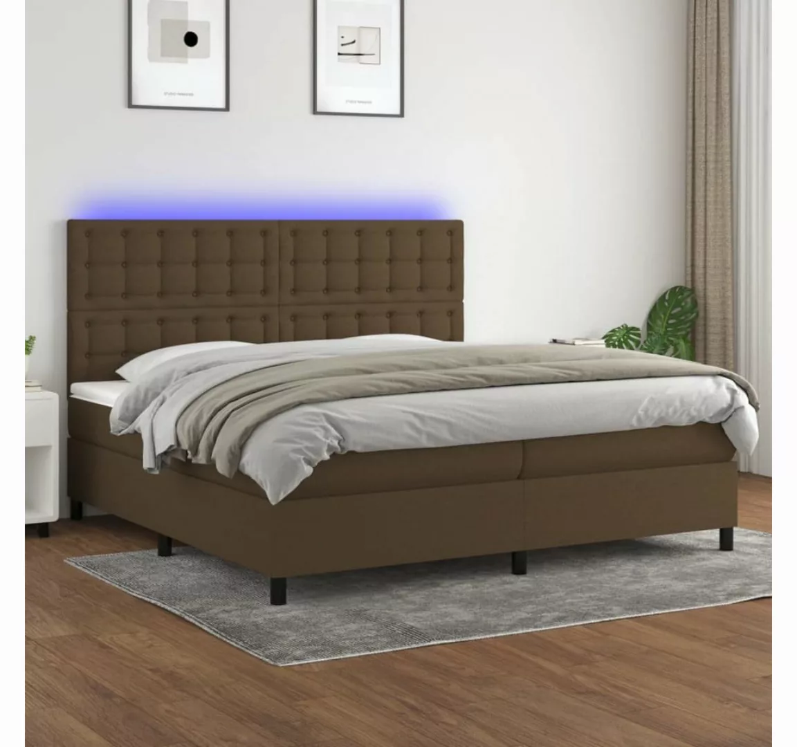 vidaXL Boxspringbett Bett Boxspringbett mit Matratze & LED Stoff (200 x 200 günstig online kaufen