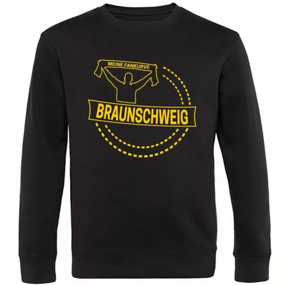 multifanshop Sweatshirt Braunschweig - Meine Fankurve - Pullover günstig online kaufen