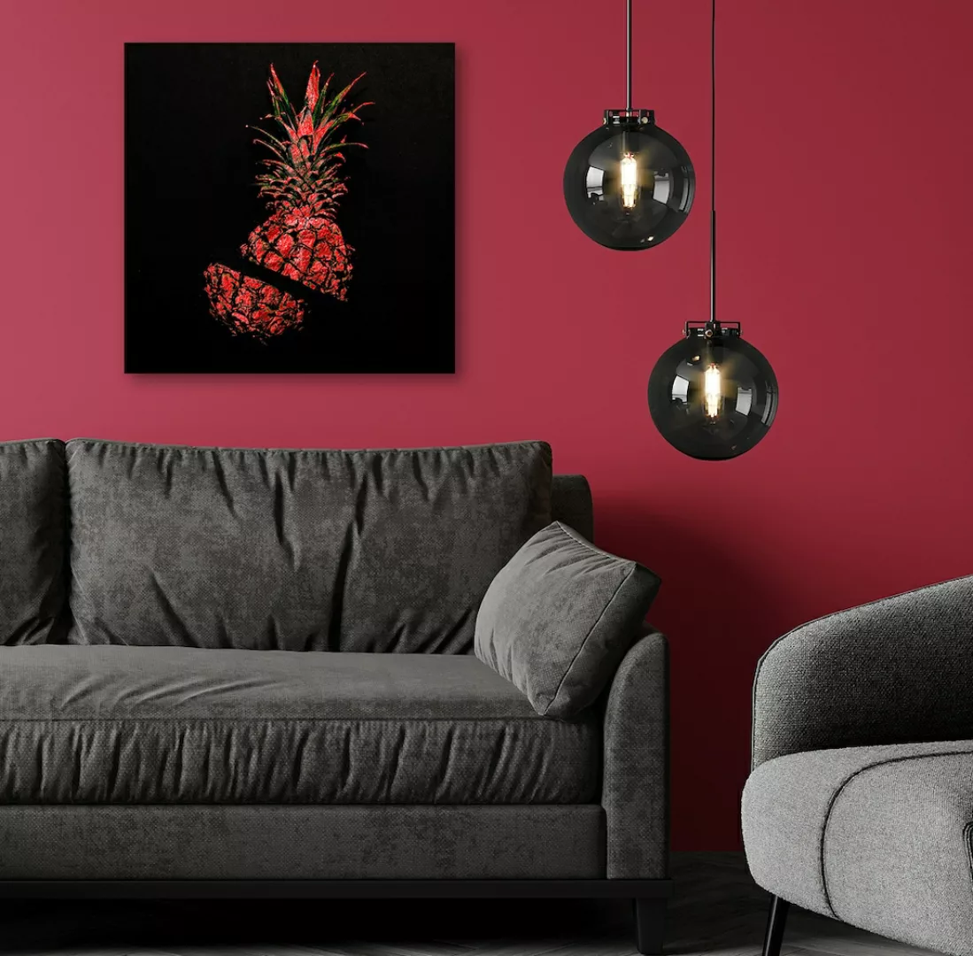 my home Acrylglasbild »Ananas - Acrylbilder mit Blattgold veredelt«, Ananas günstig online kaufen
