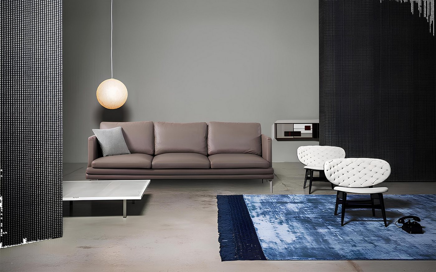 Xlmoebel Sofa Moderne Sofa mit drei Sitzen in Taupe für das Wohnzimmer - Po günstig online kaufen