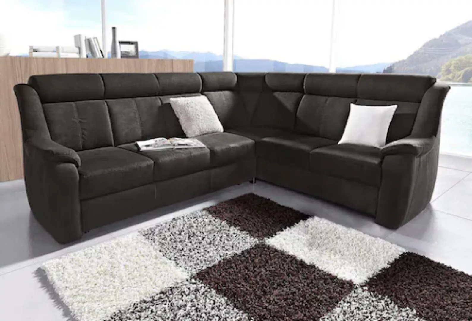 sit&more Ecksofa »Basel L-Form«, wahlweise mit Relaxfunktion günstig online kaufen