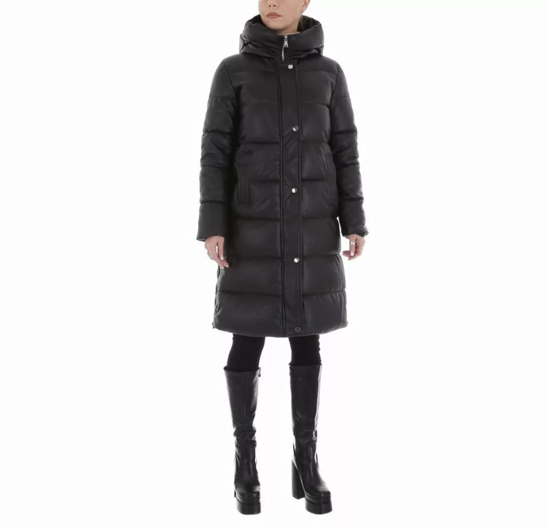 Ital-Design Steppjacke Damen Freizeit Kapuze Gefüttert Wintermantel in Schw günstig online kaufen