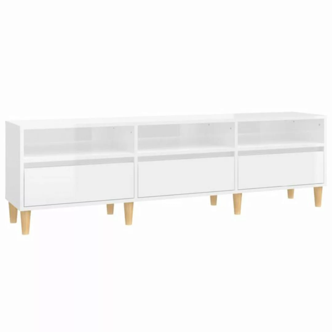 Vidaxl Tv-schrank Hochglanz-weiß 150x30x44,5 Cm Holzwerkstoff günstig online kaufen