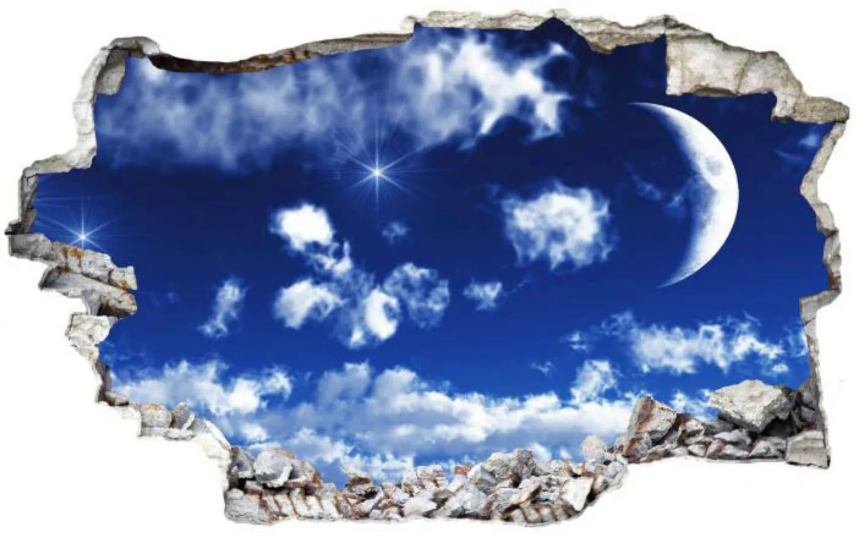 Wall-Art Wandtattoo "Wolken Sticker 3D Mond Himmel", (1 St.) günstig online kaufen