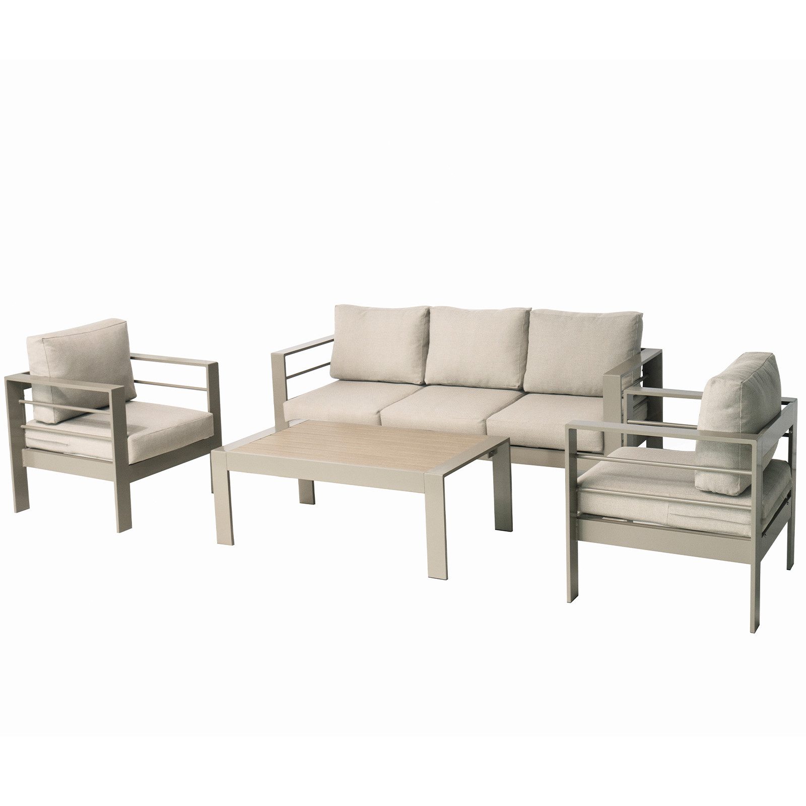 MeXo Gartenlounge-Set Gartenmöbel Set Aluminium 5 günstig online kaufen