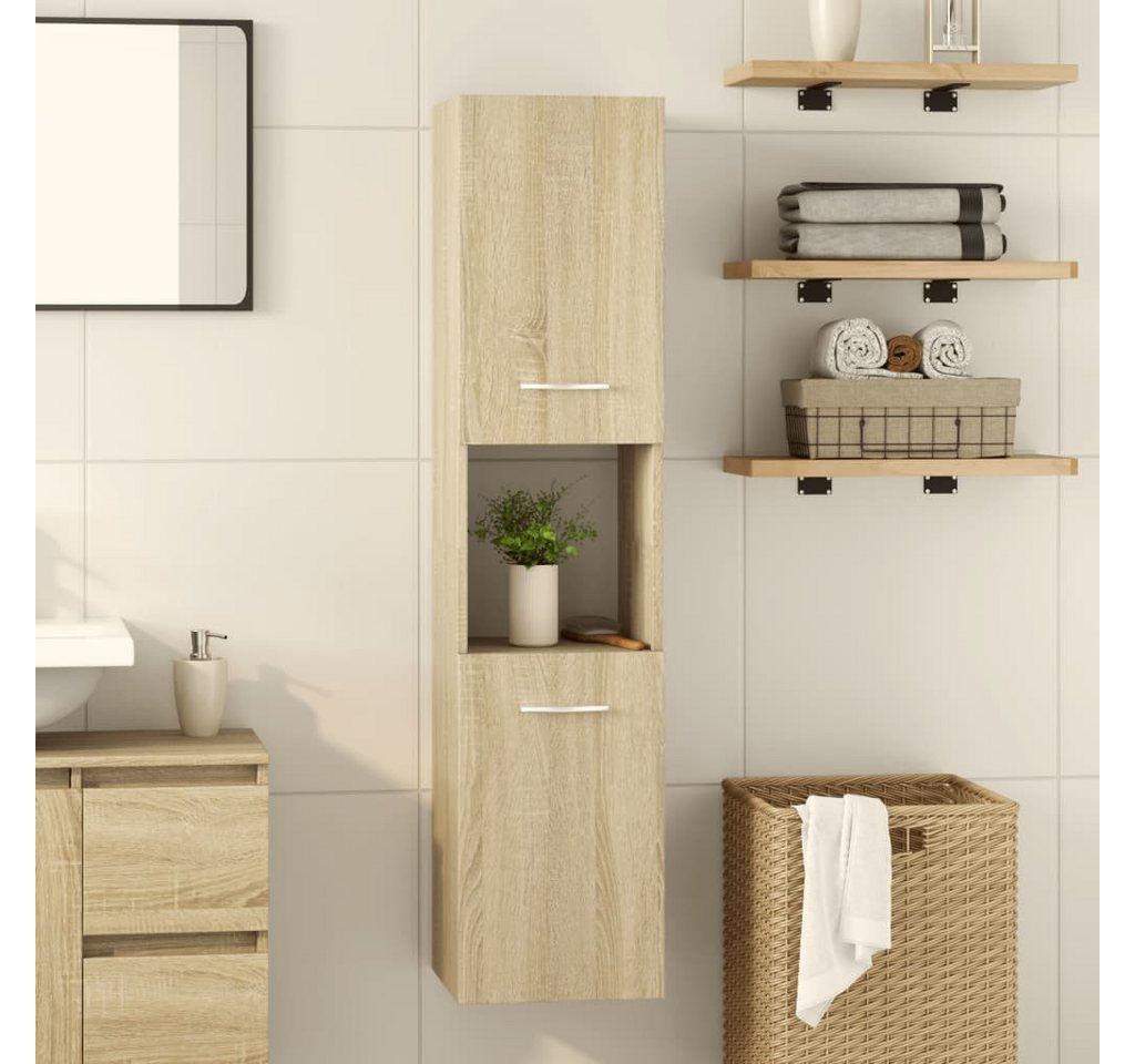 vidaXL Schrankmodule Badezimmerschrank Sonoma-Eiche 30x30x130 cm Holzwerkst günstig online kaufen