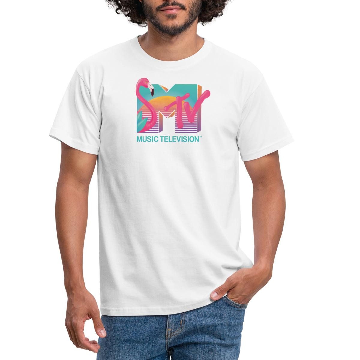 Spreadshirt T-Shirt MTV Music Television Flamingo-Logo günstig online kaufen