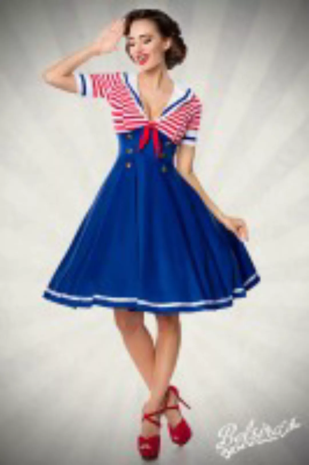 Swing Kleid im Marinelook günstig online kaufen