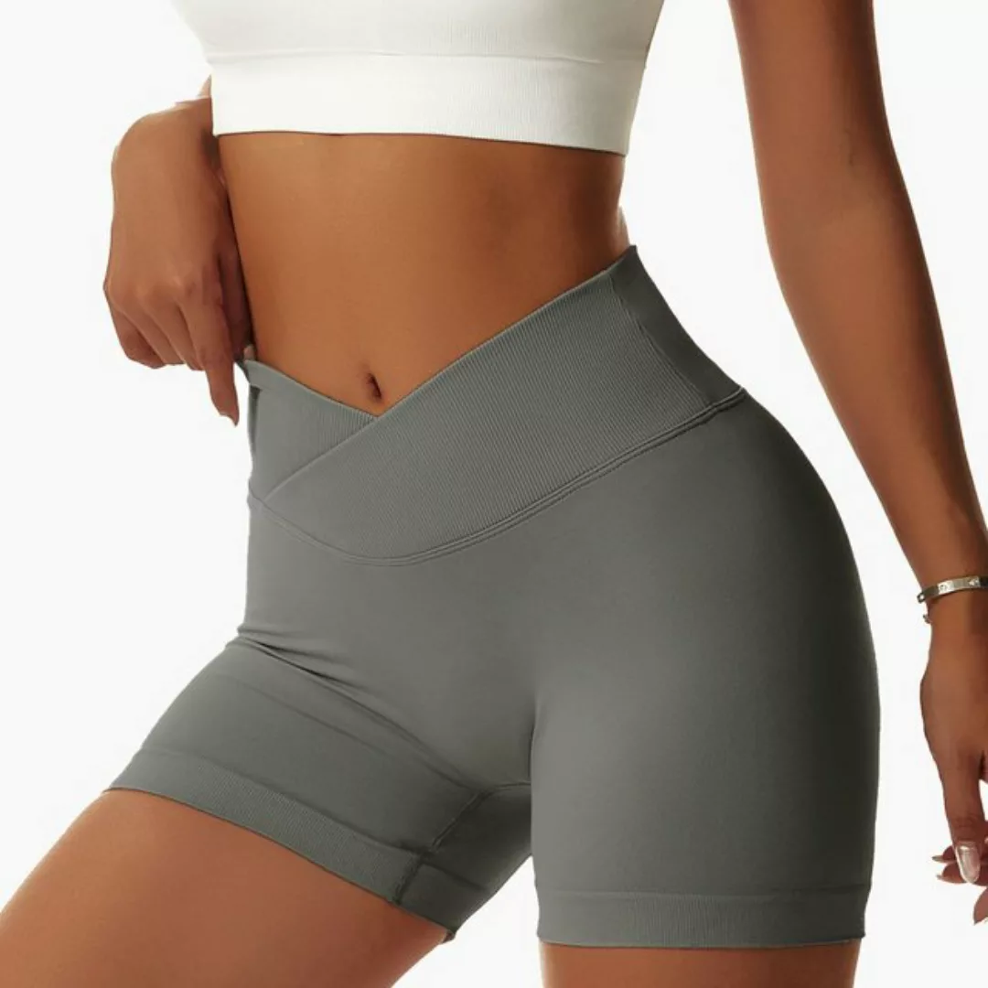 jalleria Yogashorts Yoga-Shorts elastisch hohe Taille Lauf-Fitness-Shorts e günstig online kaufen