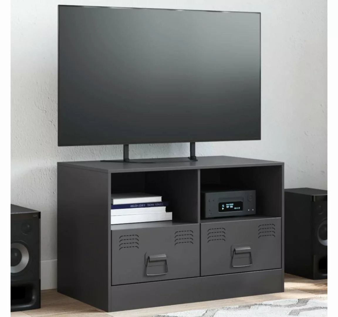 vidaXL TV-Schrank TV-Schrank Schwarz 67x39x44 cm Stahl (1-St) günstig online kaufen