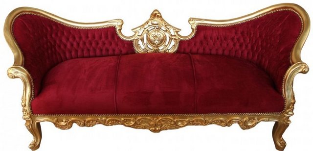 Casa Padrino Sofa Barock Sofa Vampire Bordeaux/Gold- Limited Edition - Loun günstig online kaufen