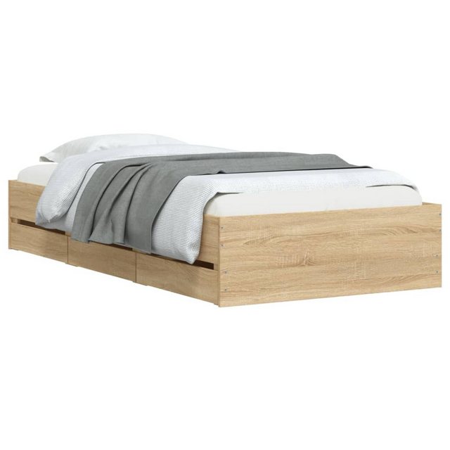 furnicato Bettgestell mit Schubladen Sonoma-Eiche 75x190 cm Holzwerkstoff ( günstig online kaufen