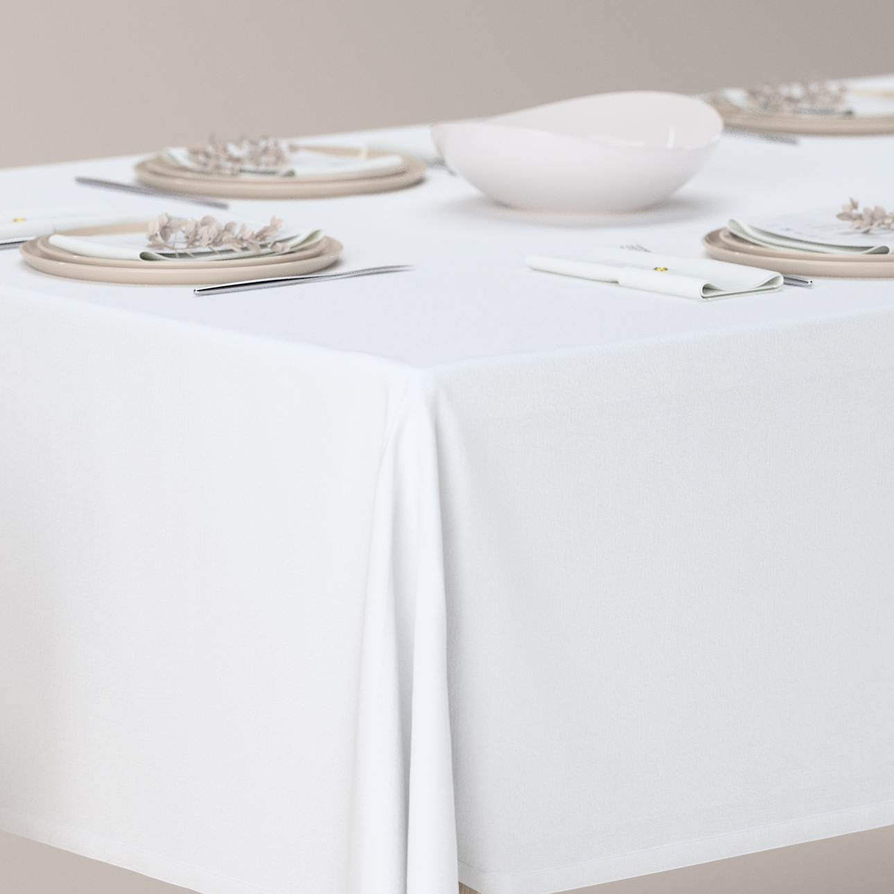 Rechteckige Tischdecke, weiß, Crema (182-65) günstig online kaufen