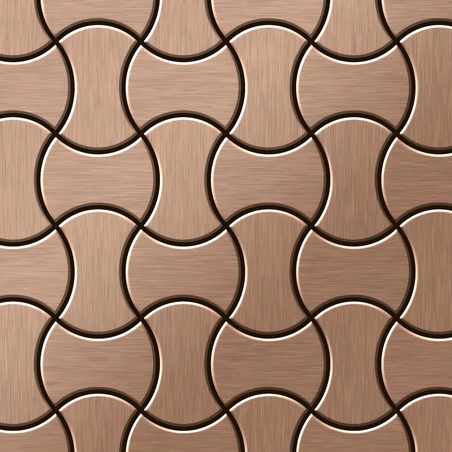 ALLOY Mosaik Fliese Massiv Metall Titan Gebürstet Kupfer 1,6mm Stark Infini günstig online kaufen