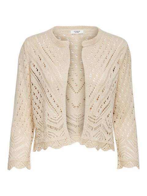 JACQUELINE de YONG Cardigan Kurze Struktur Strickjacke 3/4 Arm Häkelspitze günstig online kaufen