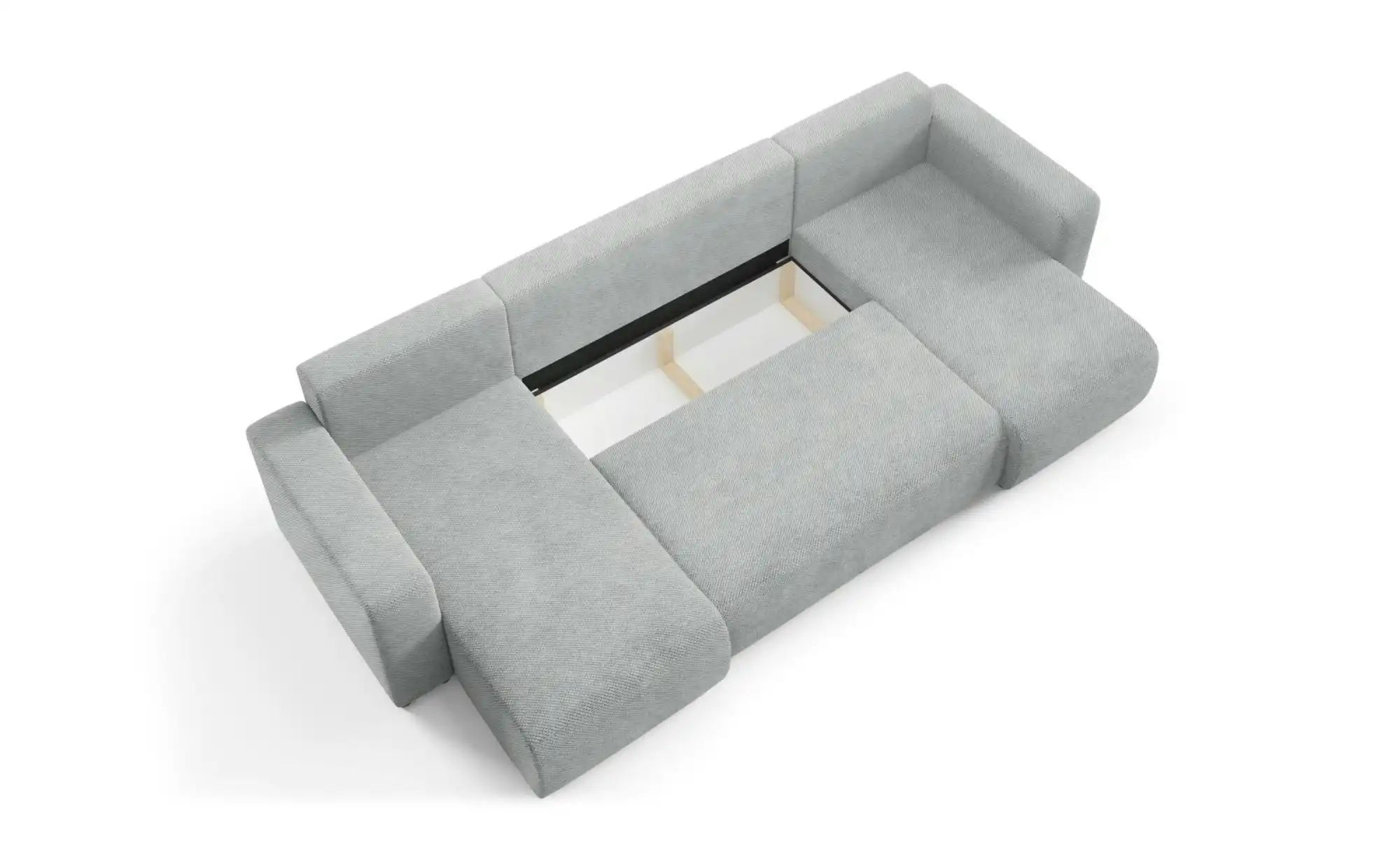 Wohnlandschaft EVORA U Beige   ¦ grau ¦ Maße (cm): B: 318 H: 88 Polstermöbe günstig online kaufen
