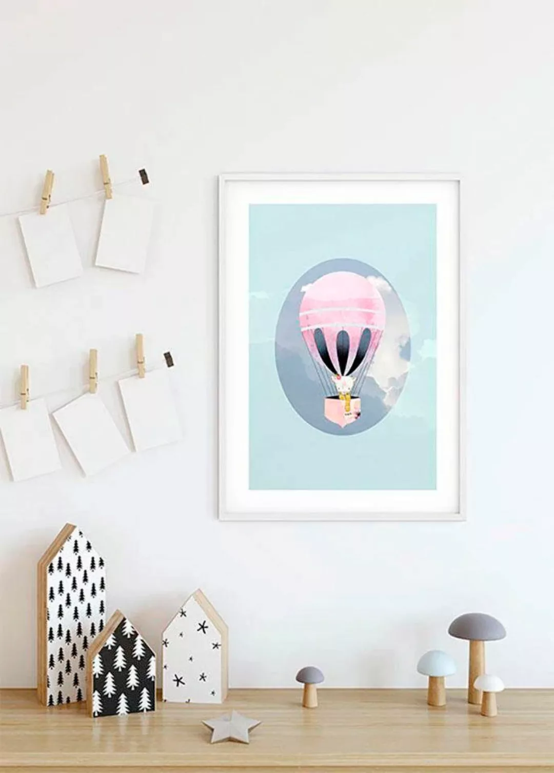 Komar Poster »Happy Balloon Green«, Figuren, (1 St.) günstig online kaufen