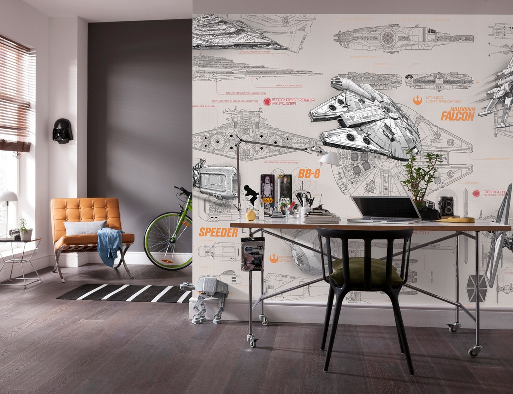 Komar Fototapete Star Wars Blueprints 368 cm x 254 cm FSC® günstig online kaufen