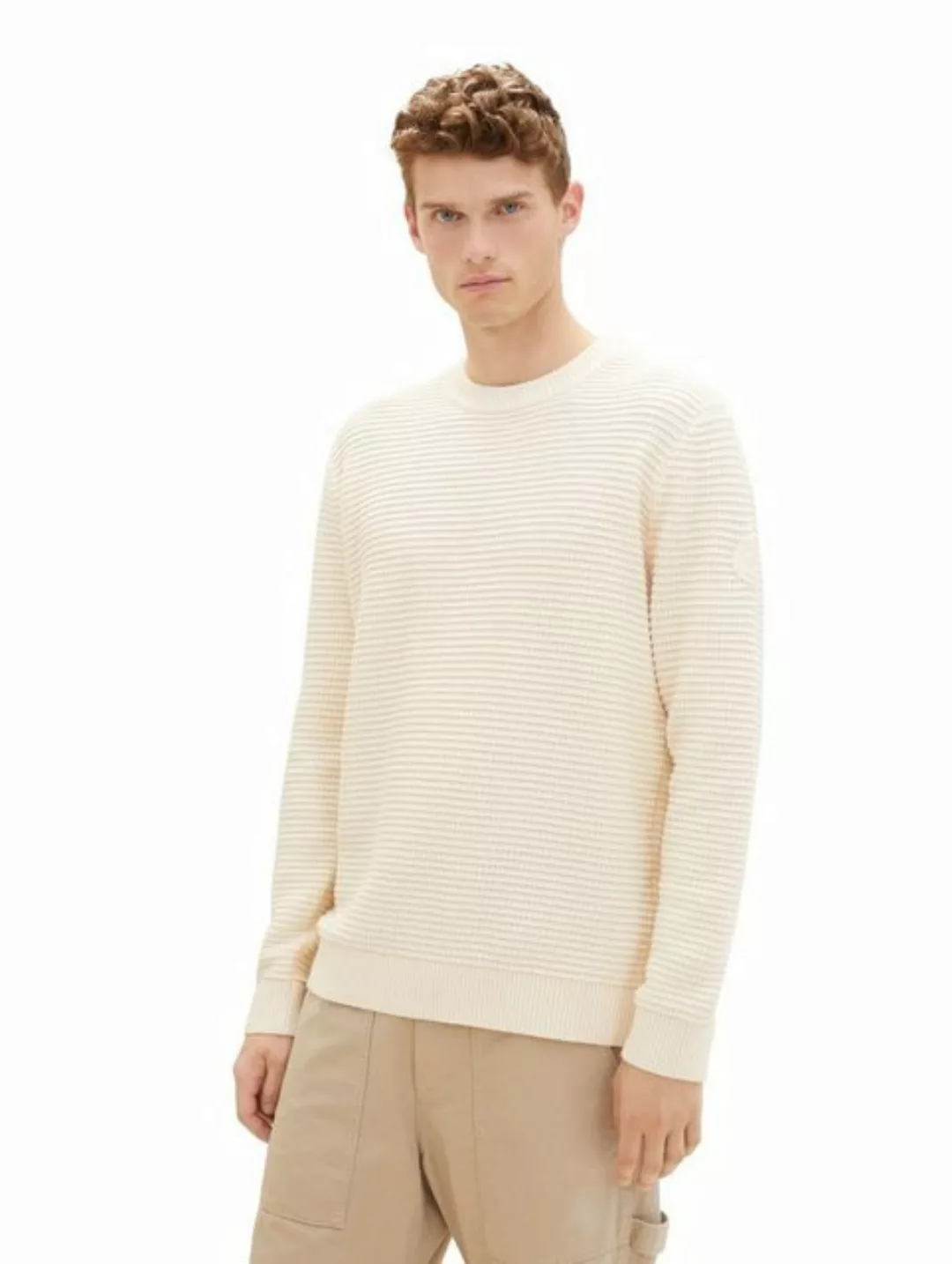 Tailor Herren Rundhals Pullover NEP STRUCTURED - Regular Fit günstig online kaufen