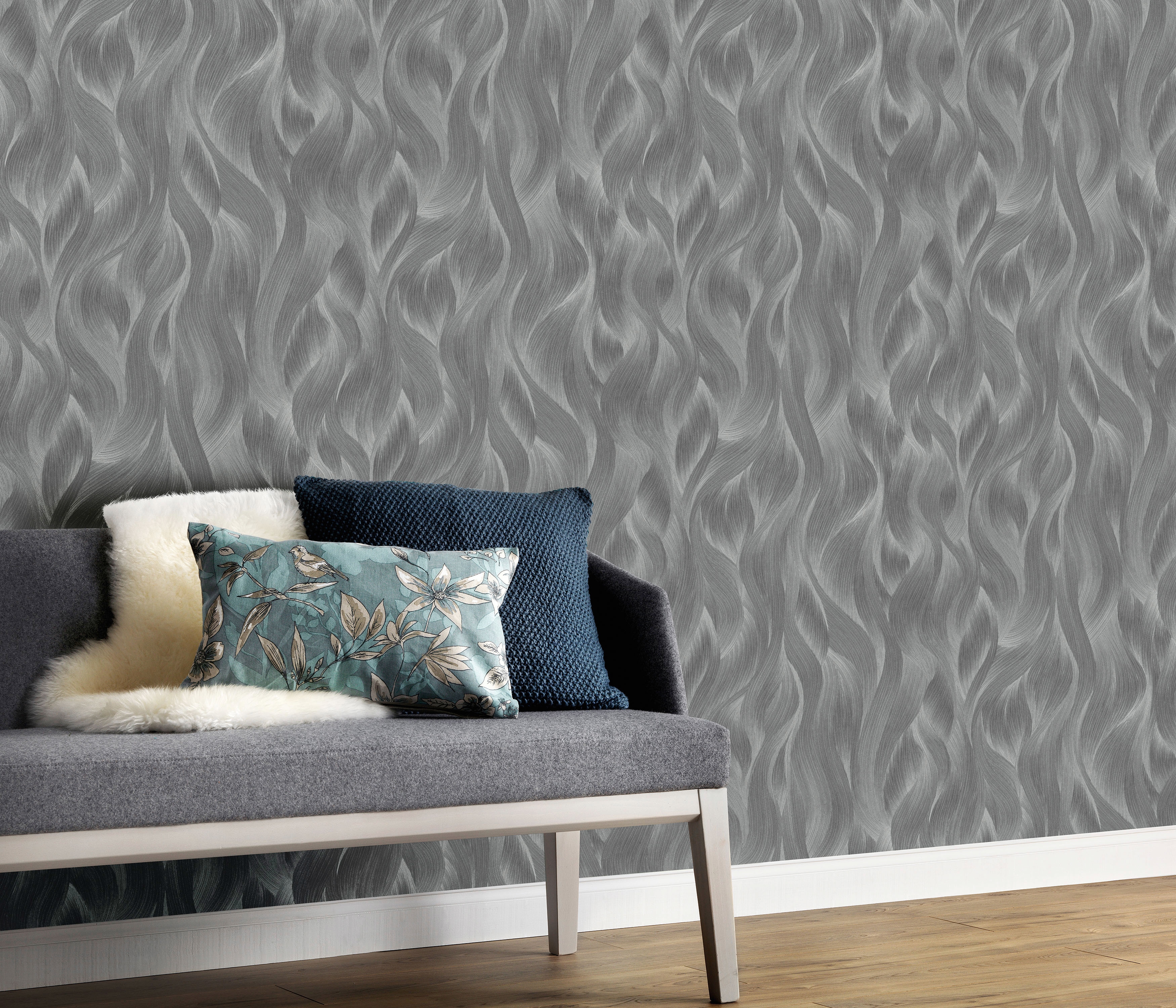 Bricoflor Gold Braune Tapete Elegant Vlies Mustertapete mit Metallic Effekt günstig online kaufen