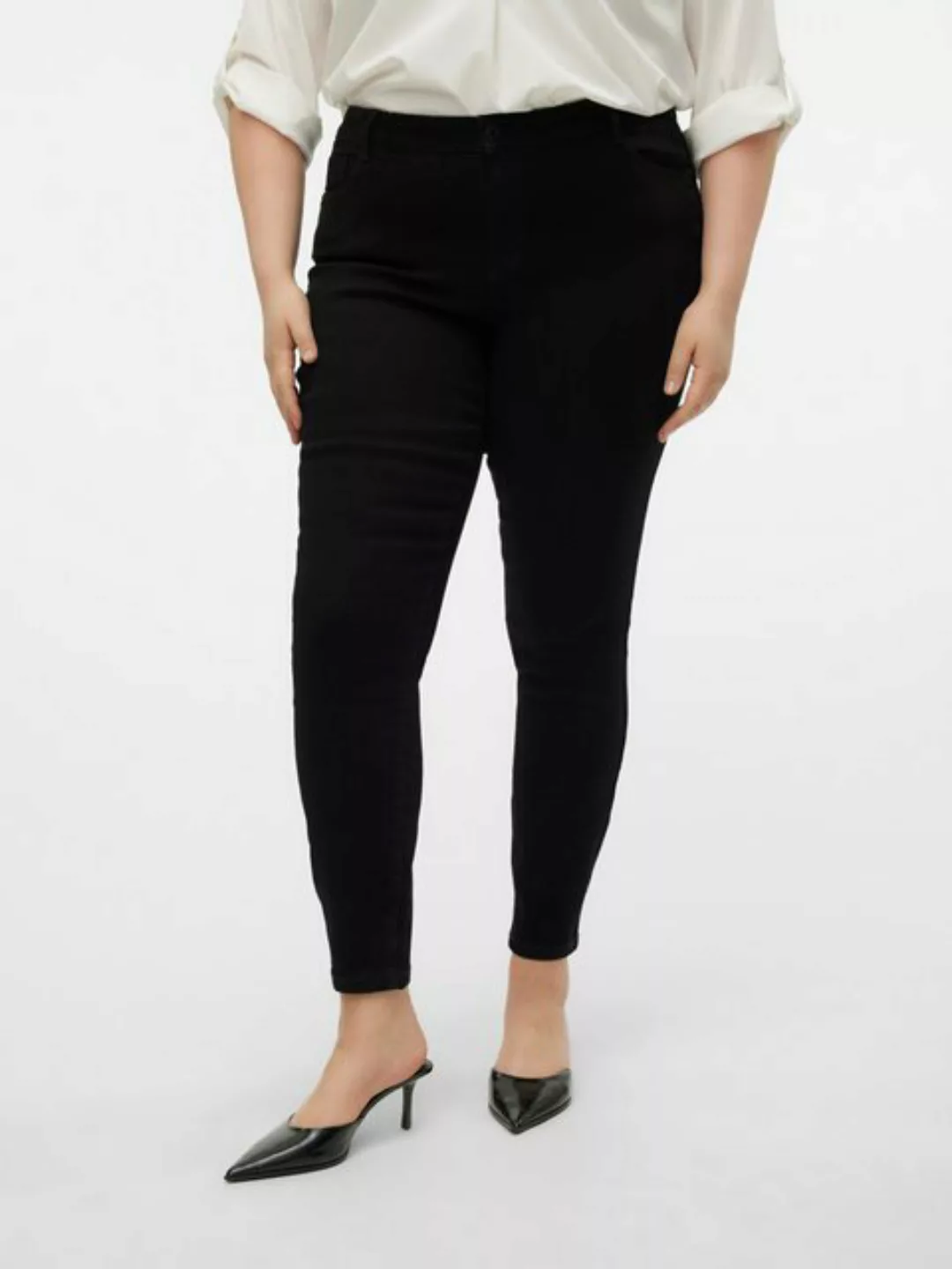 Vero Moda Curve Skinny-fit-Jeans VMCELLY MR SKINNY JEANS BLK CUR NOOS günstig online kaufen