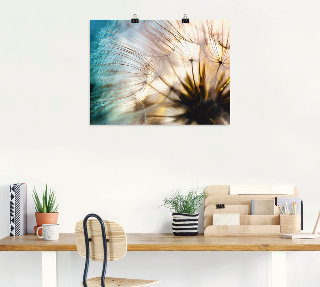 Artland Wandbild "Pusteblume Makro abstrakt", Blumen, (1 St.), als Alubild, günstig online kaufen