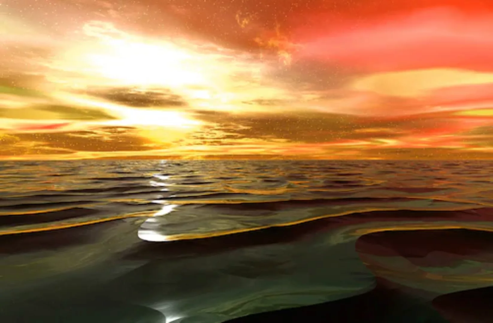 Papermoon Fototapete »Meer bei Sonnenuntergang« günstig online kaufen