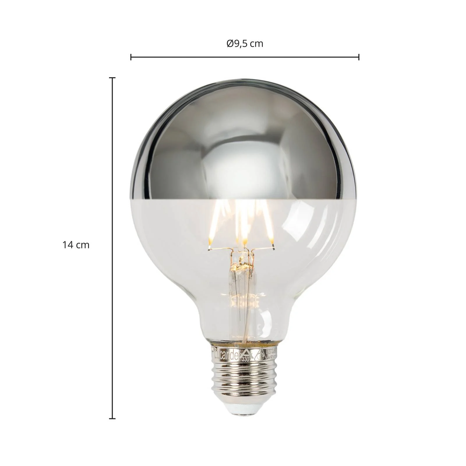 E27 3,8W Kopfspiegellampe G95 927 silber, 5er-Set günstig online kaufen