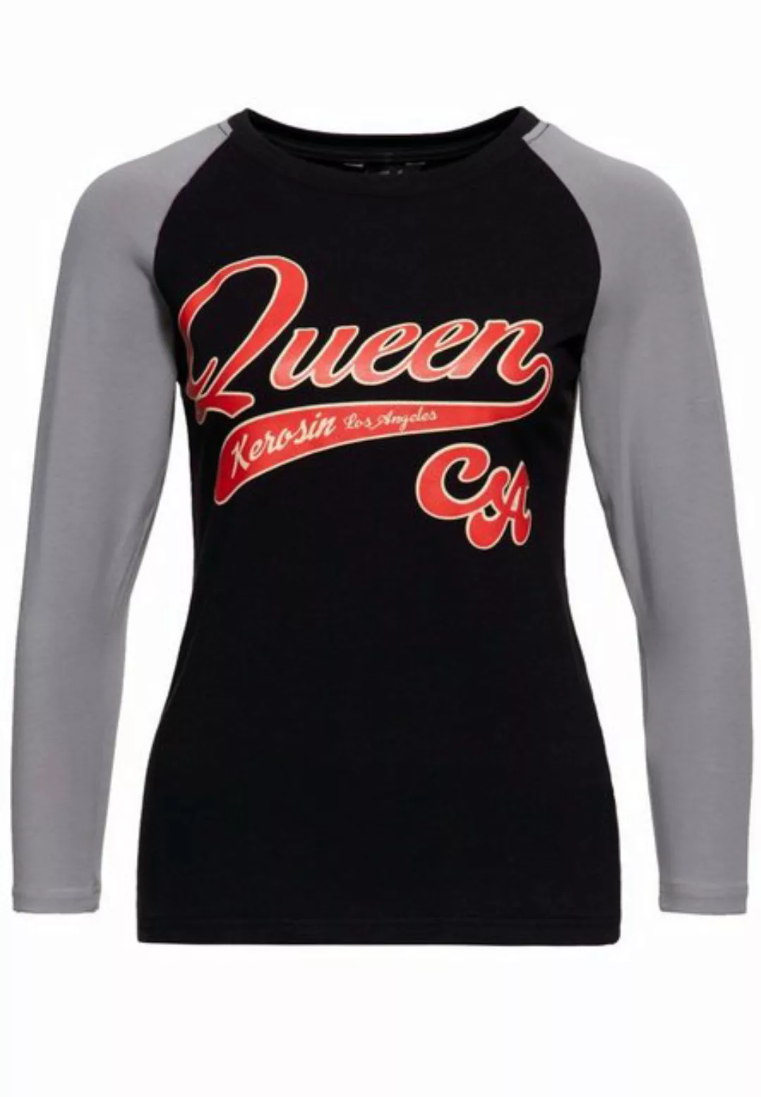 QueenKerosin Langarmshirt Queen CA mit 3/4-Ärmel günstig online kaufen