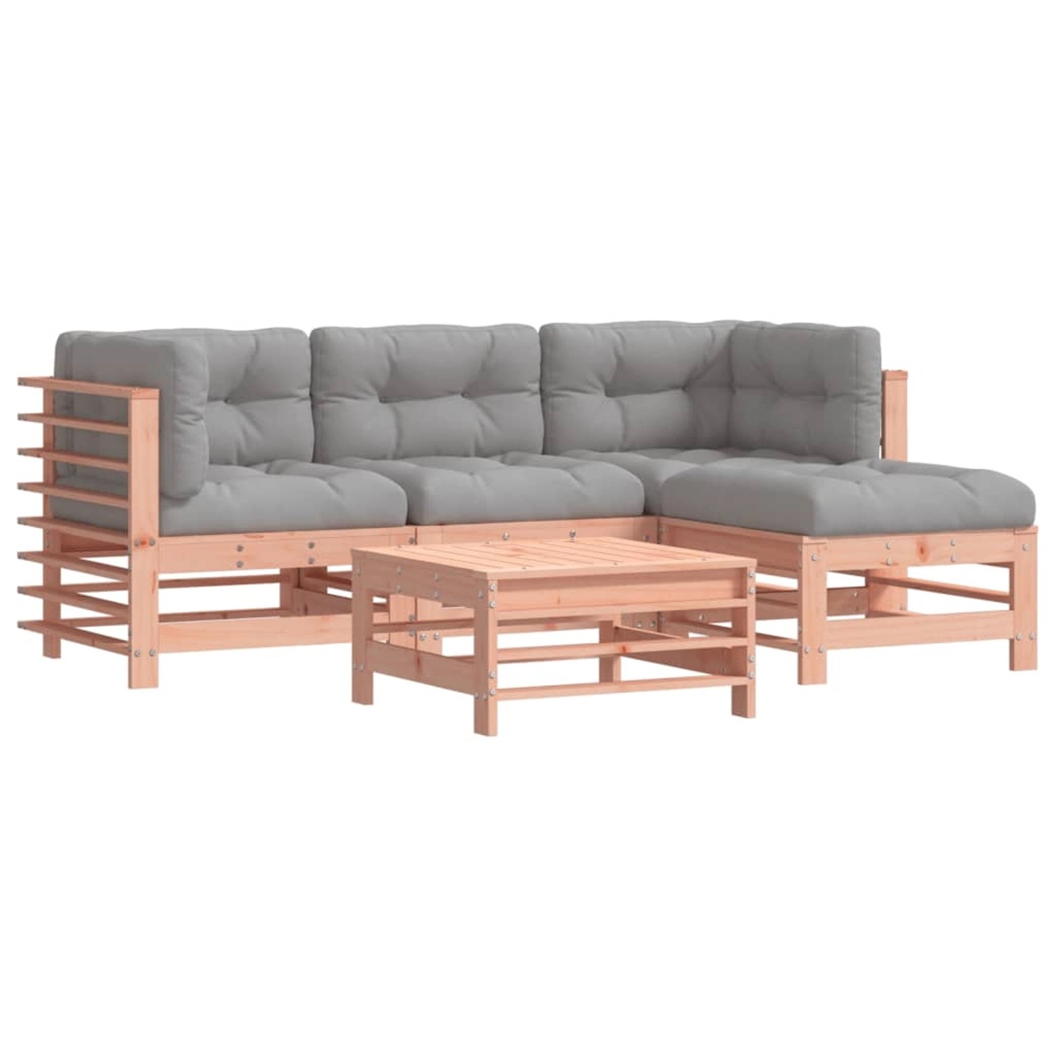 vidaXL 5-tlg Garten-Lounge-Set mit Kissen Massivholz Douglasie Modell 3 günstig online kaufen