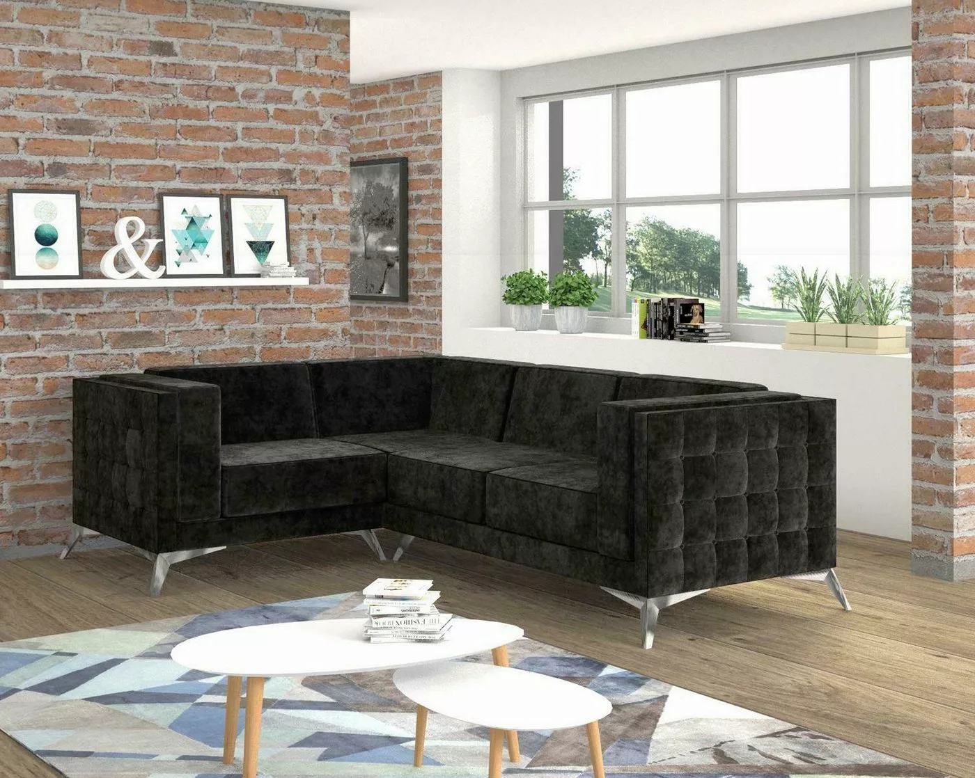 JVmoebel Ecksofa, L-Form Couch Wohnlandschaft Ecksofa Garnitur Modern günstig online kaufen