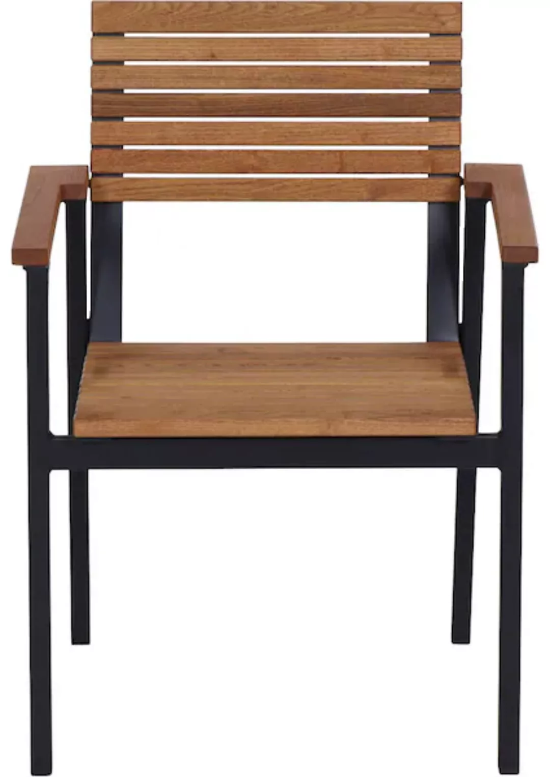 Siena Garden Gartensessel »Bozen Stapelsessel«, Alu graphit, Robinienholz günstig online kaufen