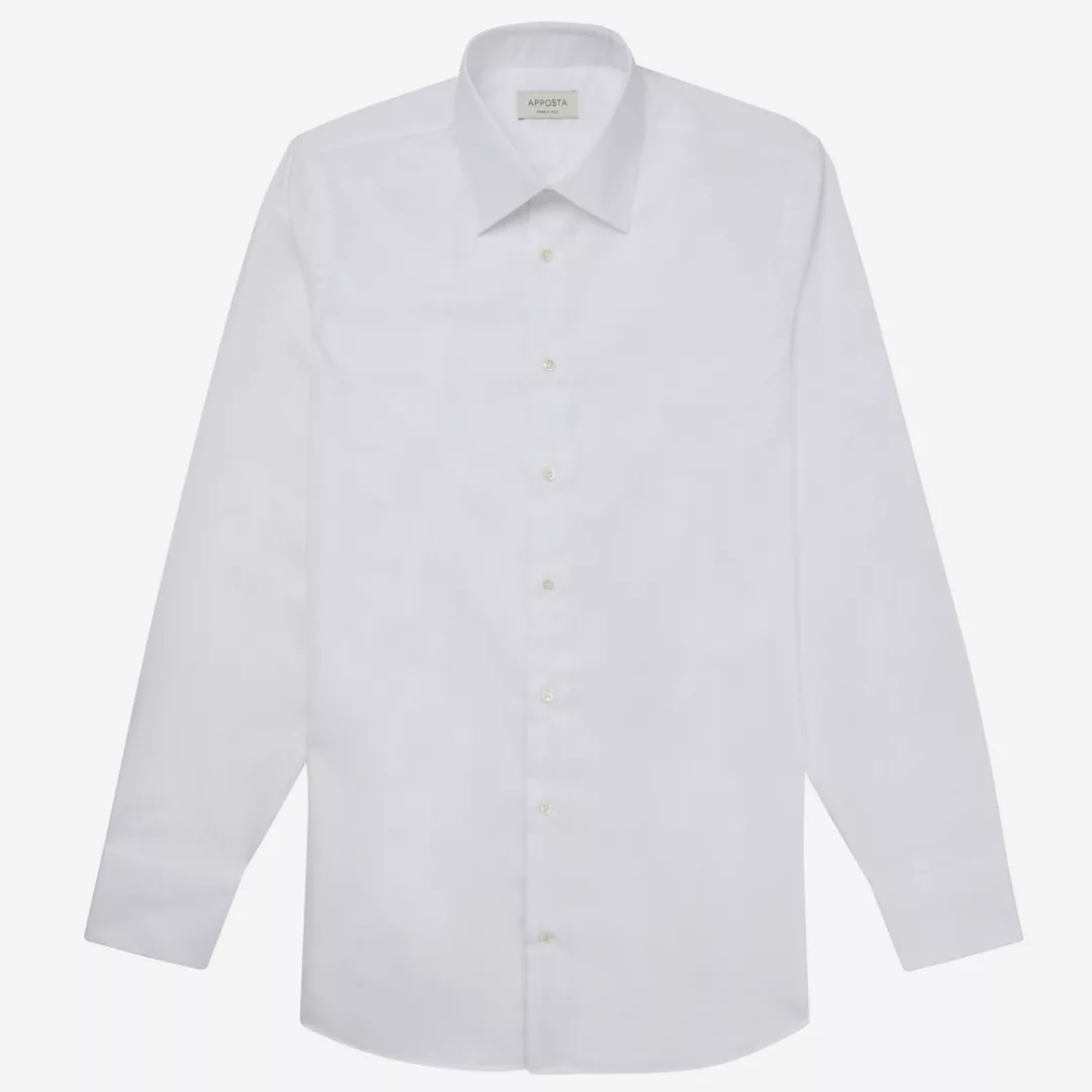 Hemd  einfarbig  weiß 100 % bügelleichte baumwolle twill, kragenform  niedr günstig online kaufen