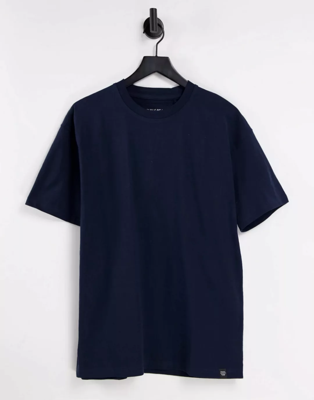 Pull&Bear – Locker geschnittenes Hemd in Marineblau günstig online kaufen