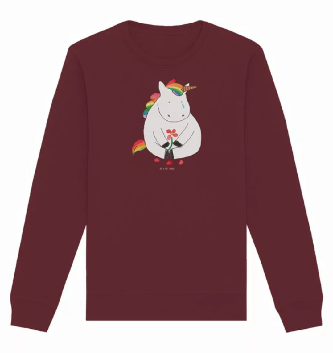 Mr. & Mrs. Panda Longpullover Einhorn Traurig Größe L - Burgundy - Geschenk günstig online kaufen