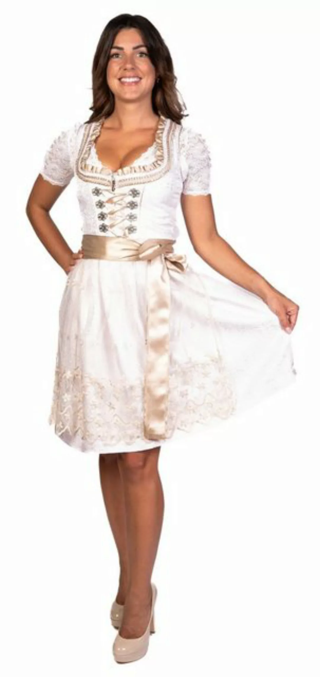 Trachtl Dirndl Trachtl Beatrice IN Weiss/Gold 2.TLG günstig online kaufen