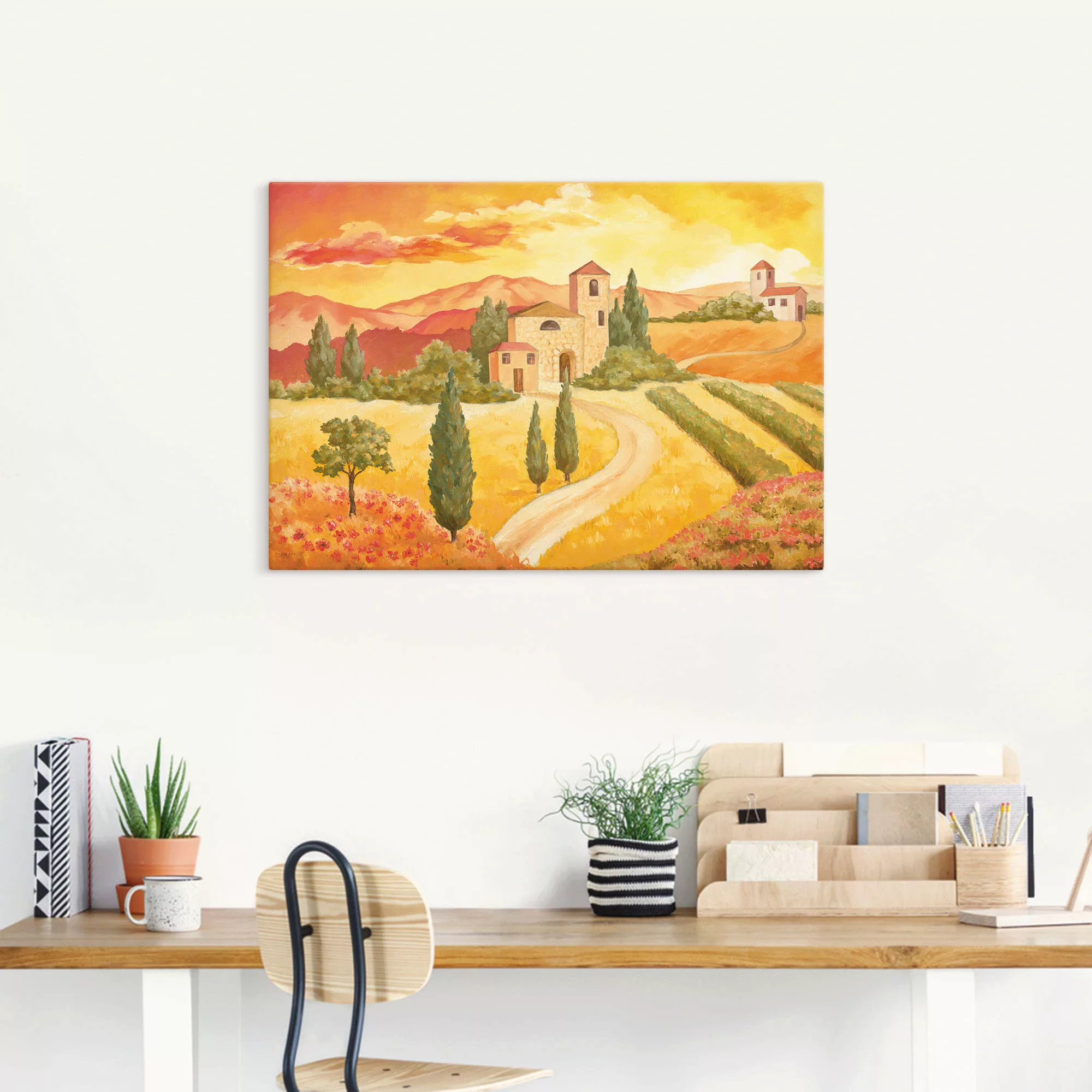 Artland Wandbild »Landschaft VII_gelb«, (1 St.) günstig online kaufen