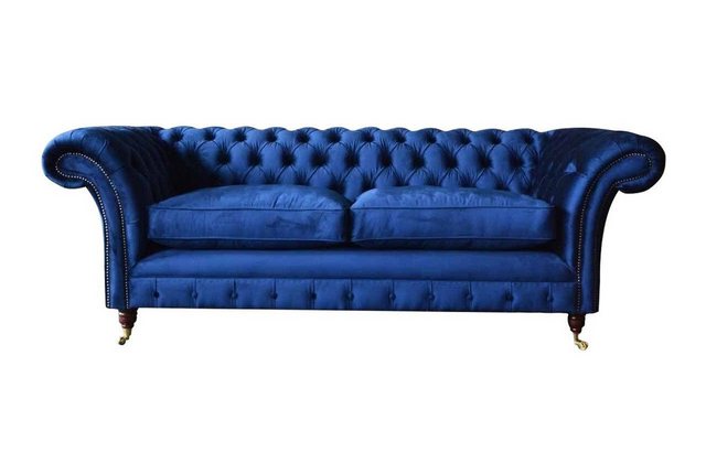 Xlmoebel Sofa Chesterfield Bezugsofas Stil Elegante Couch Sofa 3 Plätze Tex günstig online kaufen