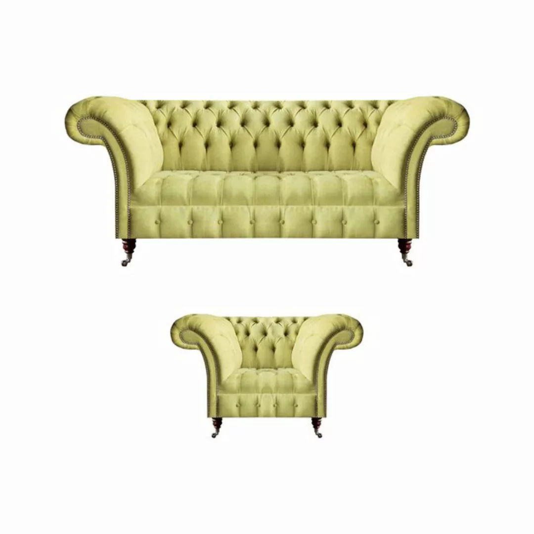 JVmoebel Chesterfield-Sofa Sofagarnitur Chester Textilsofa Sofa Couch Sitz günstig online kaufen
