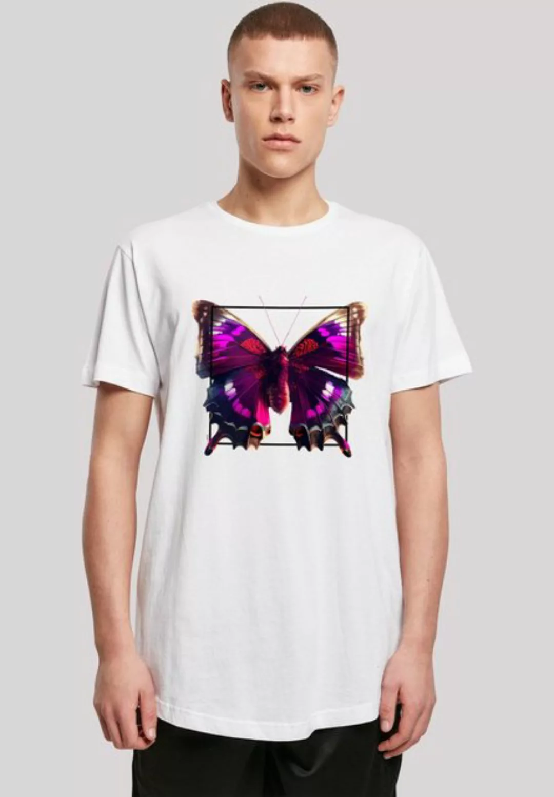 F4NT4STIC T-Shirt Pink Schmetterling LONG TEE Print günstig online kaufen