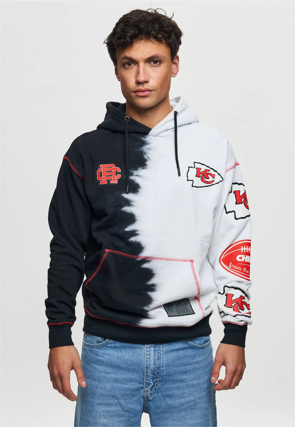 Recovered Kapuzensweatshirt "NFL Chiefs Ink Dye Effect On", im zeitlosen De günstig online kaufen